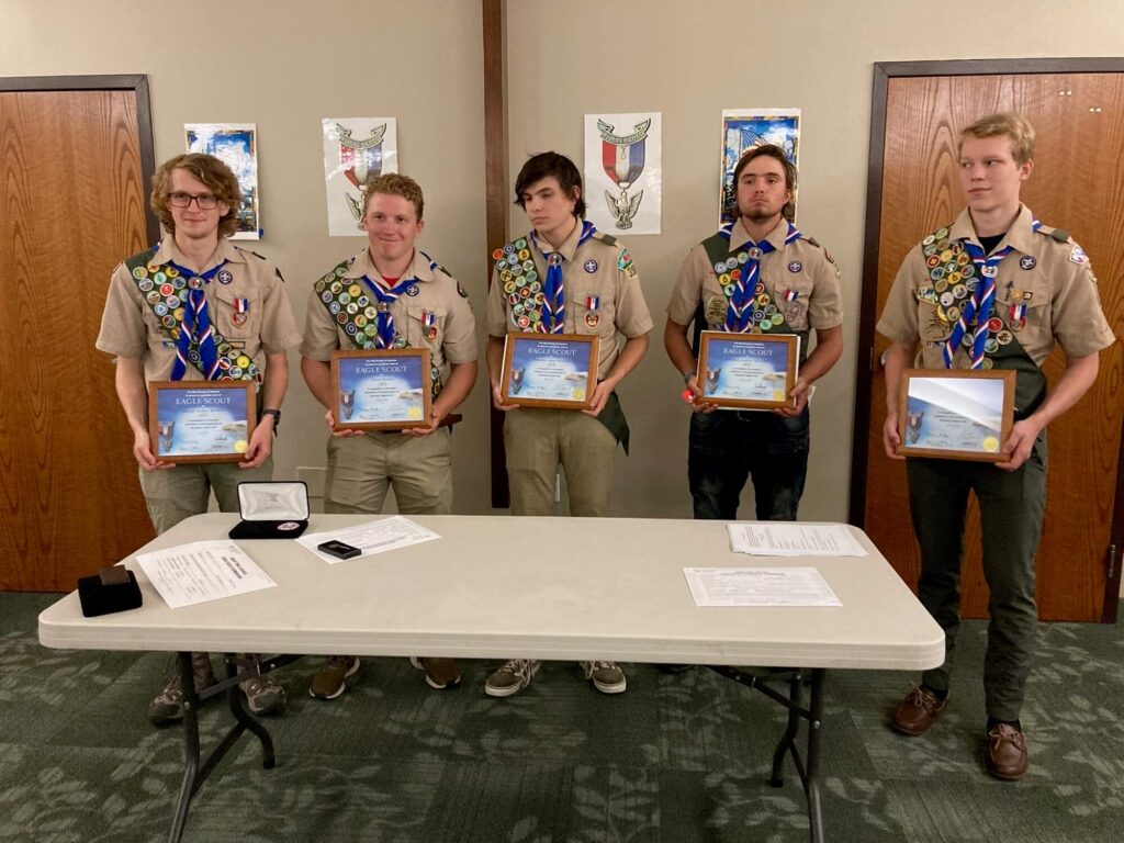 Troop 390 5 newest Eagle Scouts